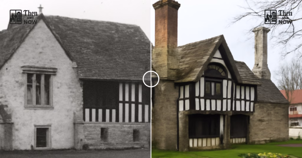 Then and now comparison: Almonry Museum 1930 – 2024