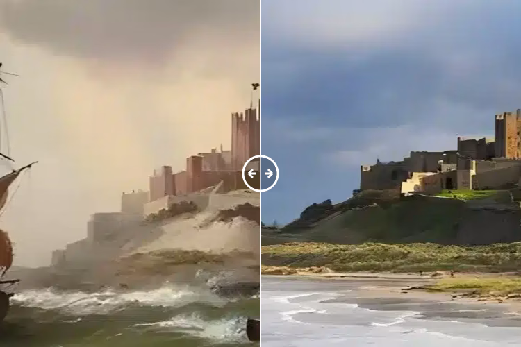 Bamburgh Castle Northumberland 1864 – 2025 - BOTH
