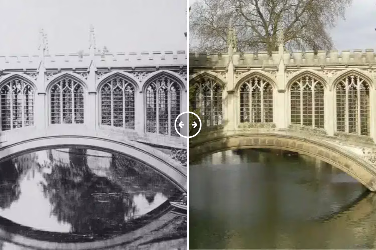 Bridge of Sighs Cambridge 1880 – 2024 - BOTH