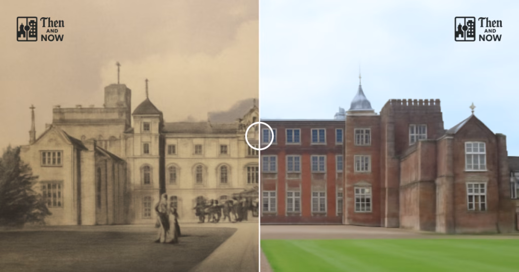 Then and now comparison: Burton Constable Hall 1850 – 2024
