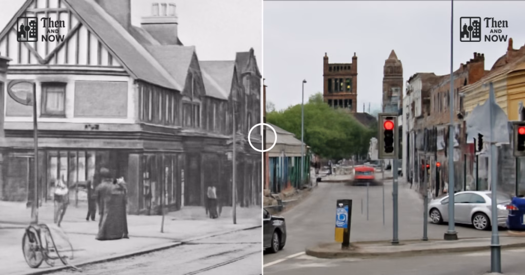Then and now comparison: Burton-upon-Trent 1906 – 2025