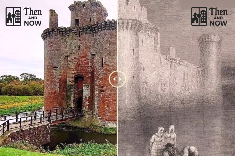 Caerlaverock Castle 1834 - 2025 - BOTH