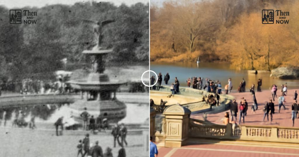 Then and now comparison: Central Park, New York 1870 – 2010