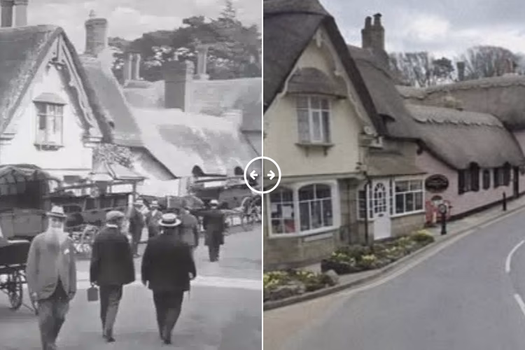 Then and now comparison: Church Road Shanklin Old Village Isle of Wight 1880 – 2021