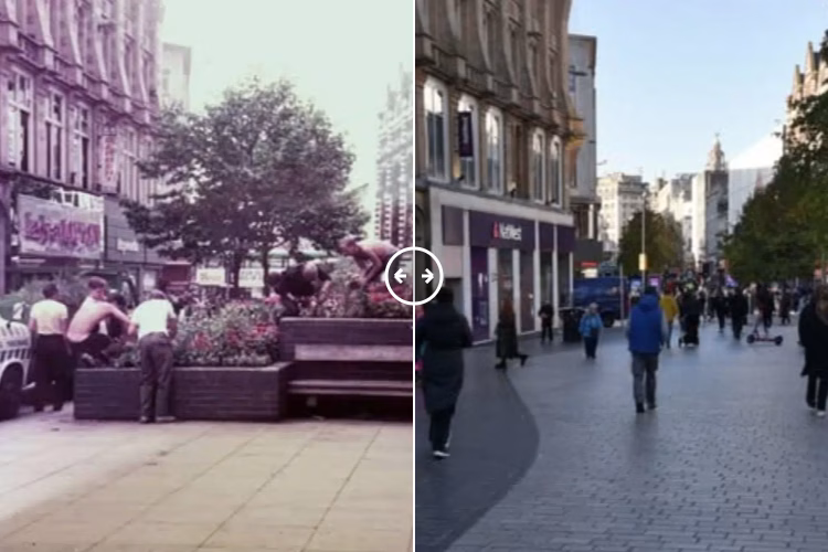 Then and now comparison: Church Street Liverpool 1980 – 2024