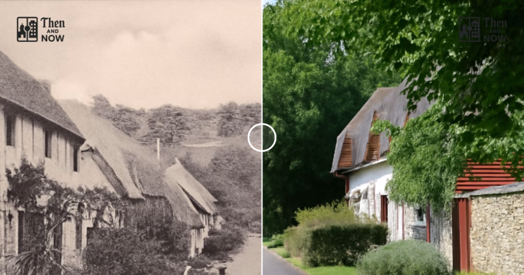 Then and now comparison: Church Street, Wherwell 1890 – 2026