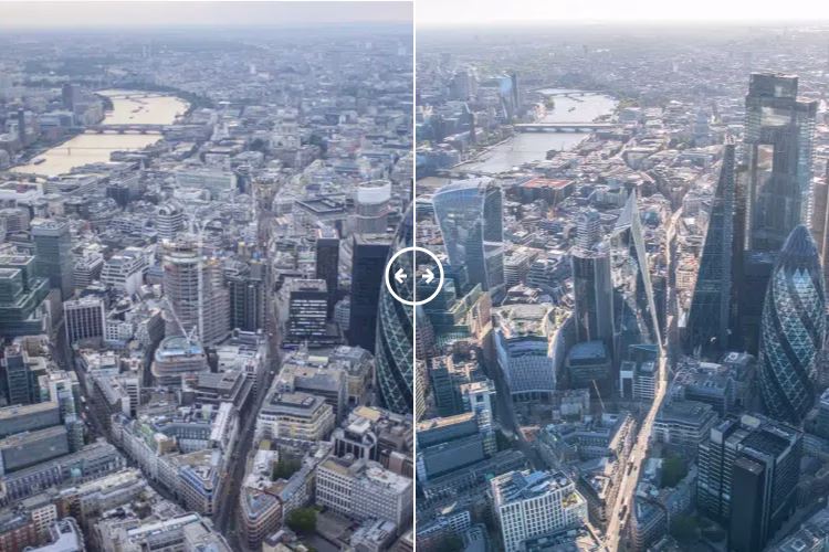 Then and now comparison: City of London 2006 – 2020