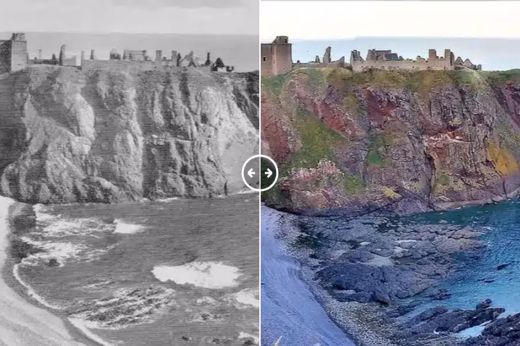 Dunnottar Castle 1900 – 2024 - BOTH