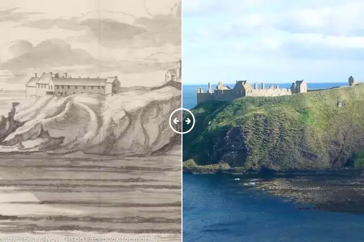 Dunnottar Castle Scotland 1693 – 2024.jpg - BOTH