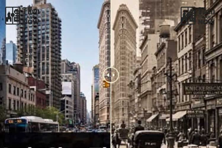 Flat Iron Building, New York 1905 - 2026 - BOTH