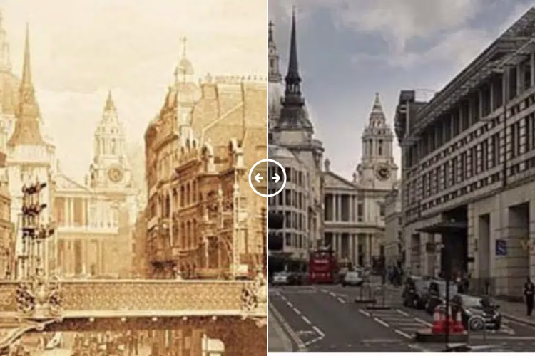 Then and now comparison: Fleet Street London 1900 – 2023