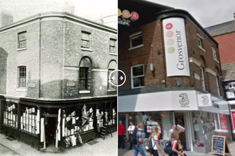 Grovsenor Centre Macclesfield c1890 – 2025 - BOTH