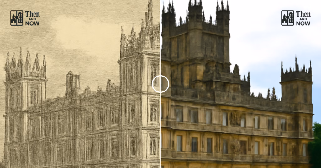 Then and now comparison: Hampshire’s Highclere Castle 1867 – 2024