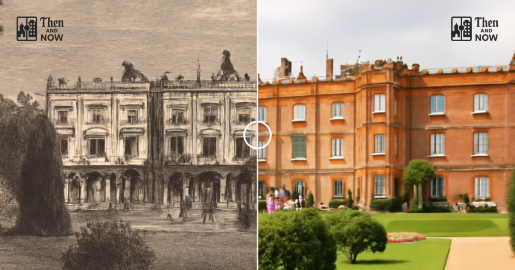Then and now comparison: Hughenden Manor 1877 – 2025