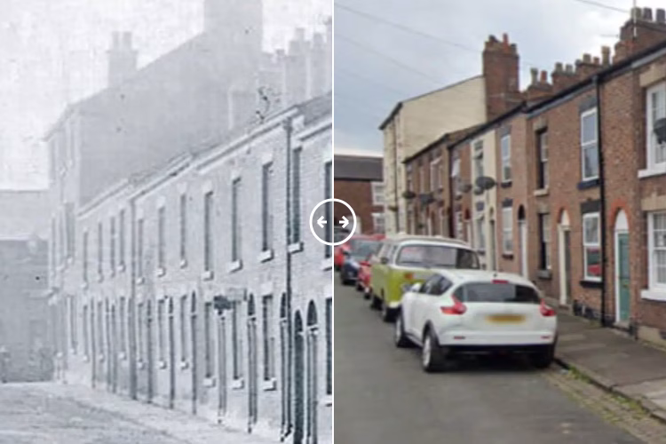 James Street Macclesfield c1900 – 2025 - BOTH