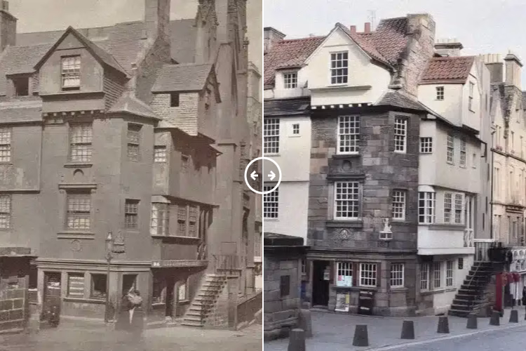 John Knox House Royal Mile Edinburgh 1900s – 2025 - BOTH