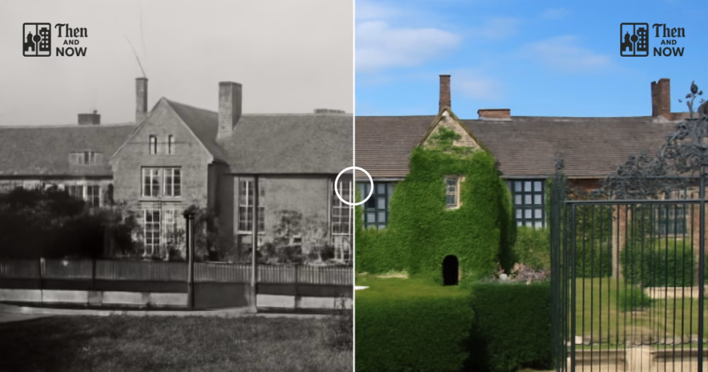 Then and now comparison: Littlecote House, Wiltshire 1900 – 2024