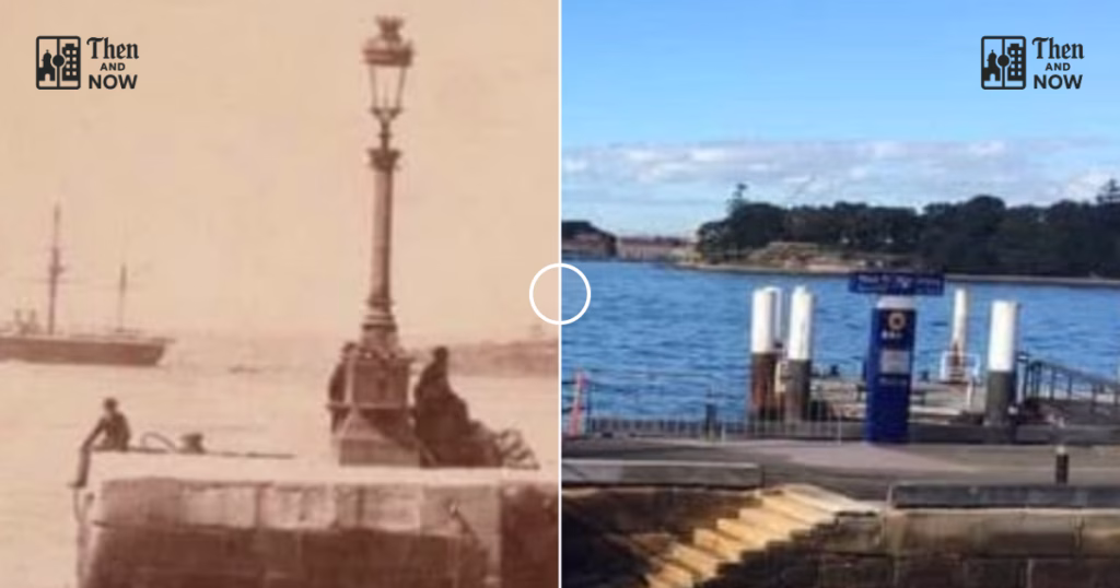 Then and now comparison: Man o’ War Steps, Bennelong Point 1880 – 2016