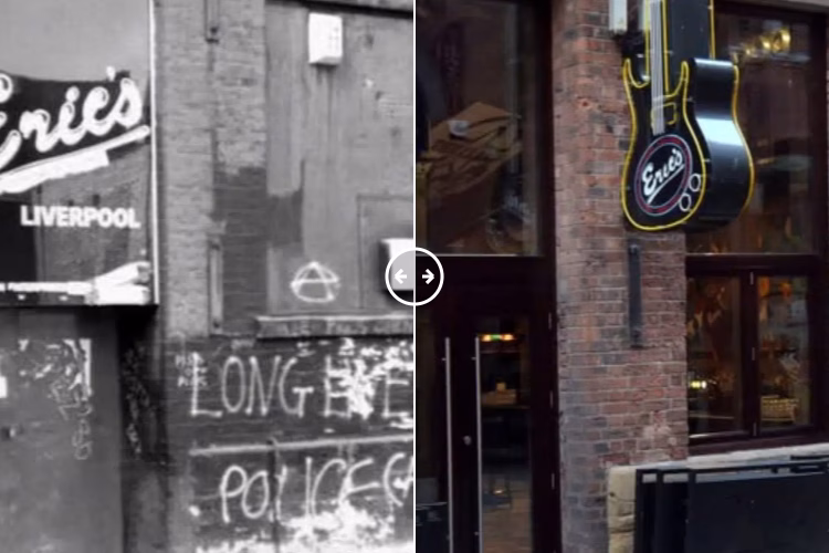 Then and now comparison: Mathew Street Liverpool 1980 – 2024