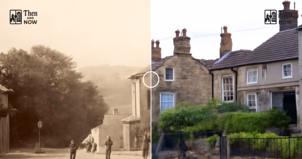 Then and now comparison: Middleham Castle 1900 – 2024