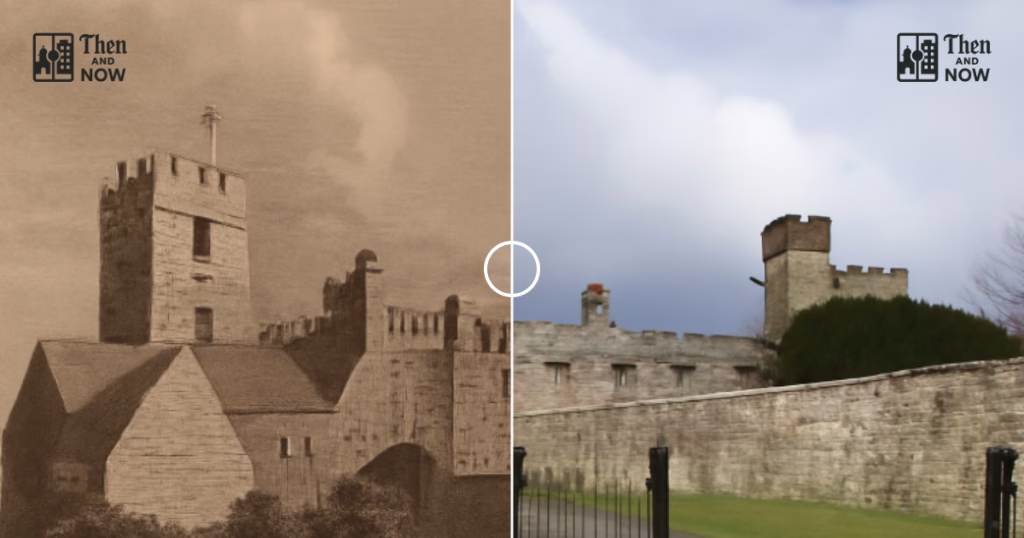 Then and now comparison: Naworth Castle, Cumbria 1783 – 2024