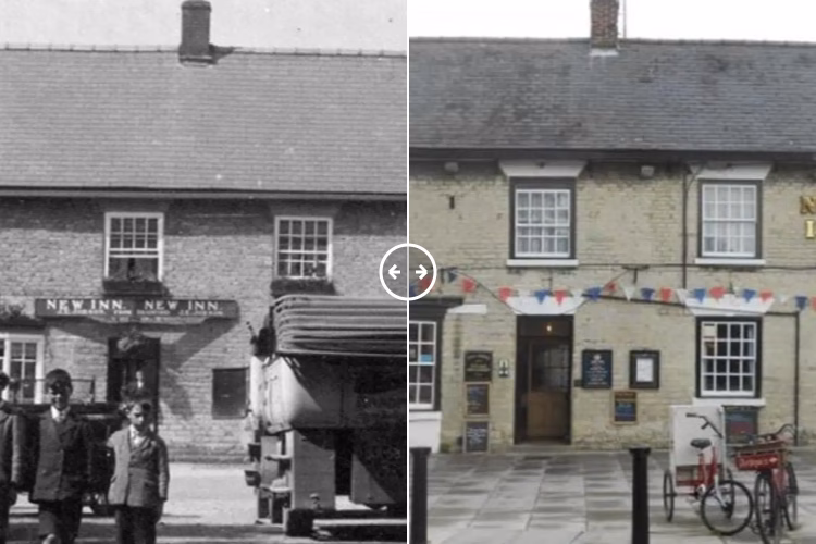 Then and now comparison: New Inn Thornton Le Dale c1920 – 2024