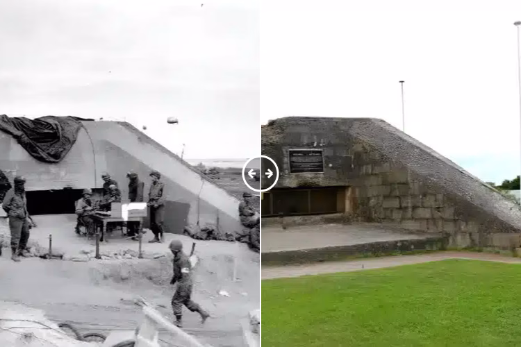 Omaha Beach Normandy 1940s – 2025 - BOTH