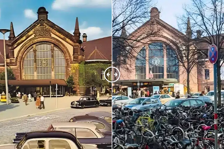 Osnabrück Central Railway Station Germany 1965 – 2025 - BOTH
