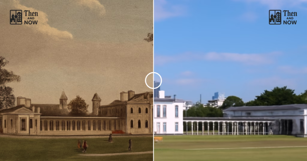 Then and now comparison: Queen’s House, Greenwich 1814 – 2024