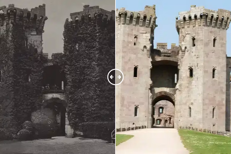 Raglan Castle Monmouthshire 1870 – 2025 - BOTH