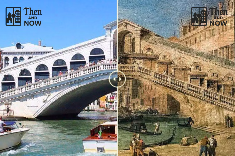 Rialto Bridge, Venice 1835 - 2024 - BOTH