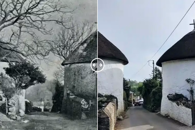 Roundhouses Veryan Cornwall 1900s – 2025 - BOTH