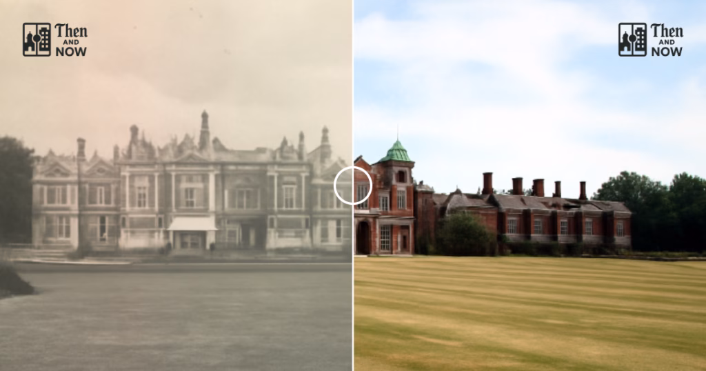 Then and now comparison: Sandringham House, Norfolk 1906 – 2025
