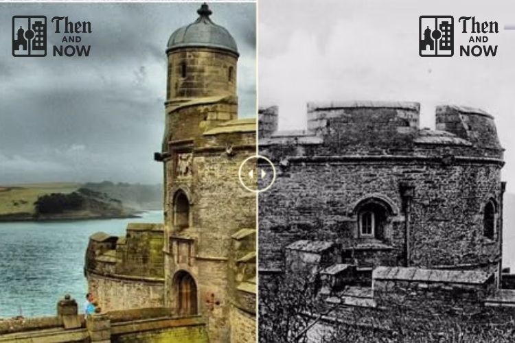 St Mawes Castle 1900 - 2024 - BOTH