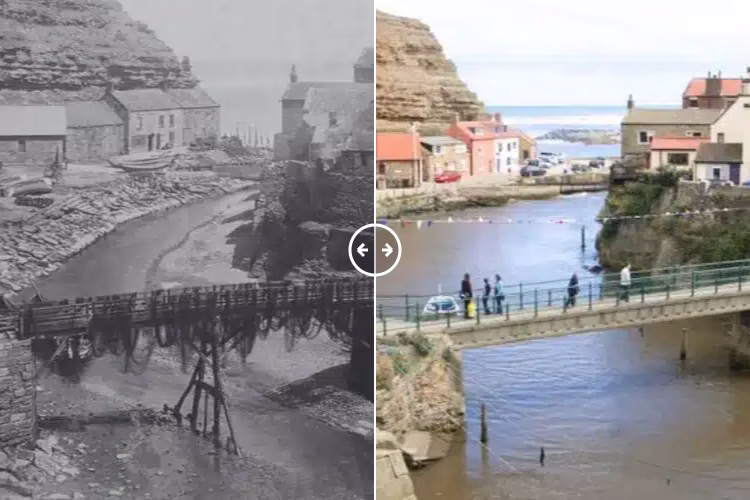 Staithes North Yorkshire 1895 – 2024 - BOTH