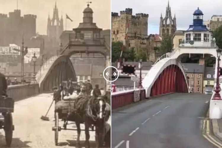 Swing Bridge Newcastle 1900 – 2023 - BOTH