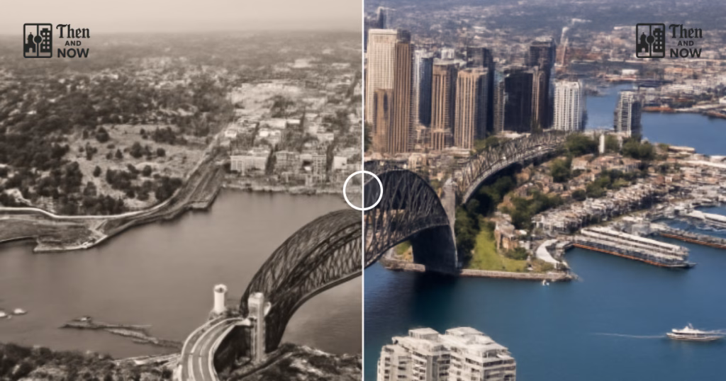 Then and now comparison: Sydney Harbour Bridge 1932 – 2026