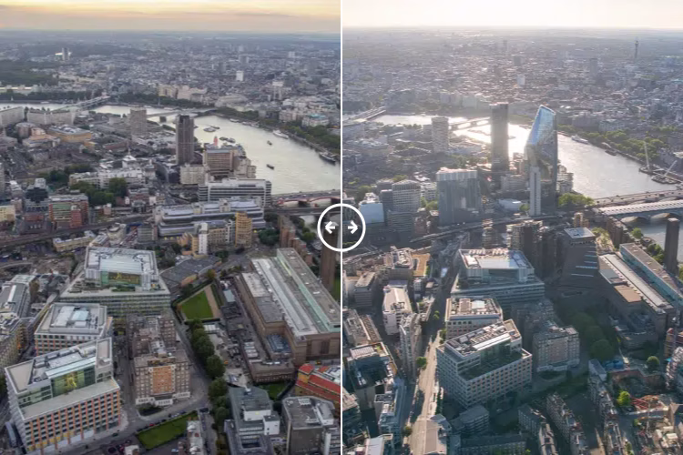 Then and now comparison: Tate Modern London 2006 – 2020