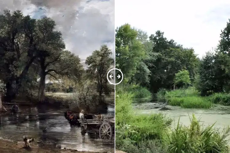 The Hay Wain Flatford Suffolk 1821 – 2025 - BOTH