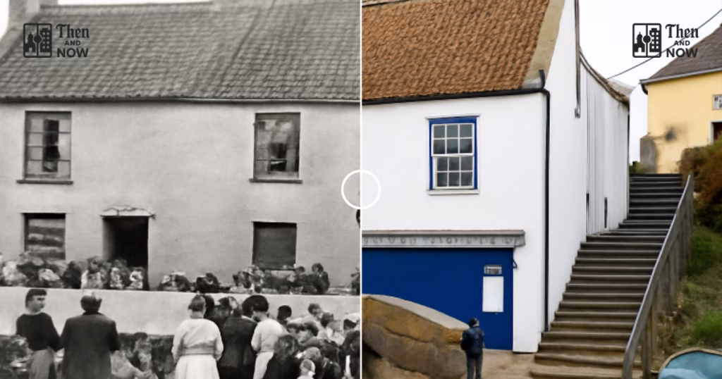 Then and now comparison: The Old Coastguard Station, Robin Hoods Bay 1900 – 2026