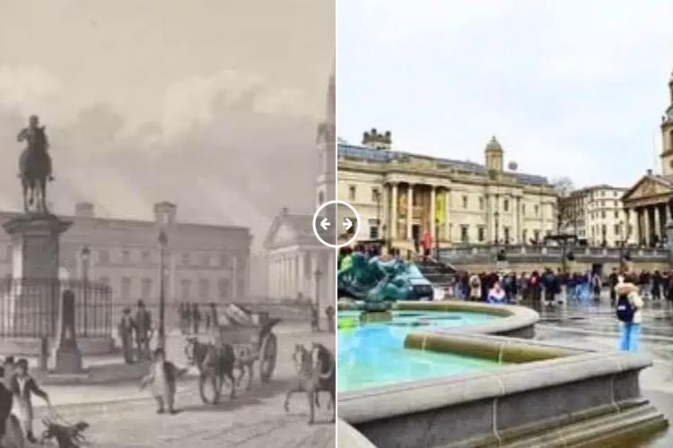 Trafalgar Square London 1800 – 2025 - BOTH