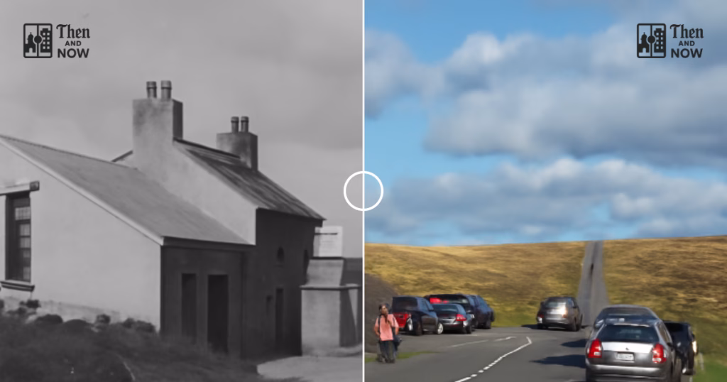 Then and now comparison: Warren House Inn 1920 – 2024