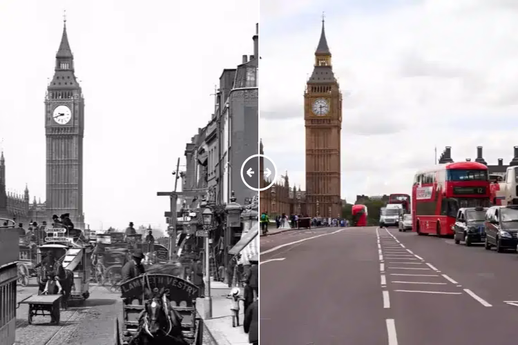 Westminster Bridge Road London 1910 – 2025 - BOTH