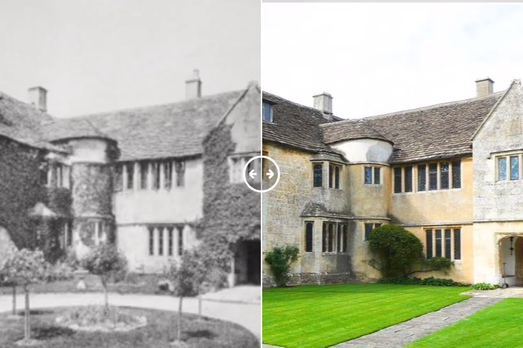 Then and now comparison: Westwood Manor Wiltshire 1920 – 2024