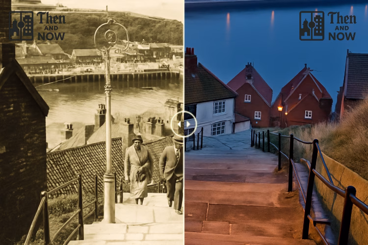 Whitby Abbey steps 1931 - 2026 - BOTH