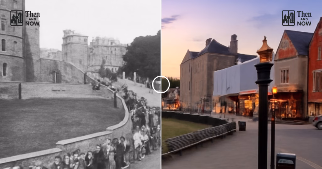 Then and now comparison: Windsor Castle 1900s – 2025