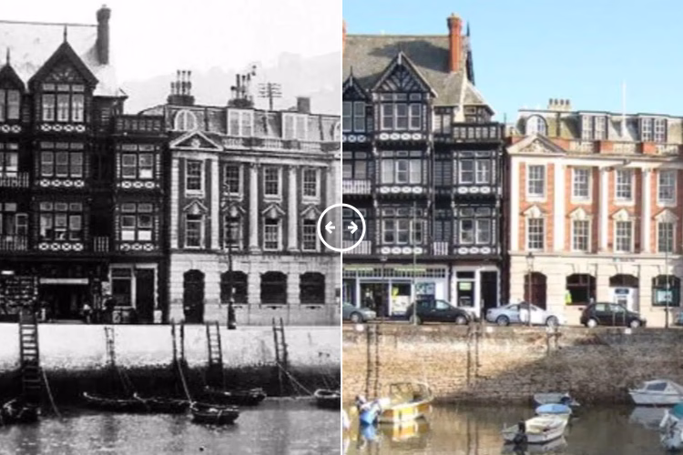 Then and now comparison: York House Dartmouth 1920 – 2024